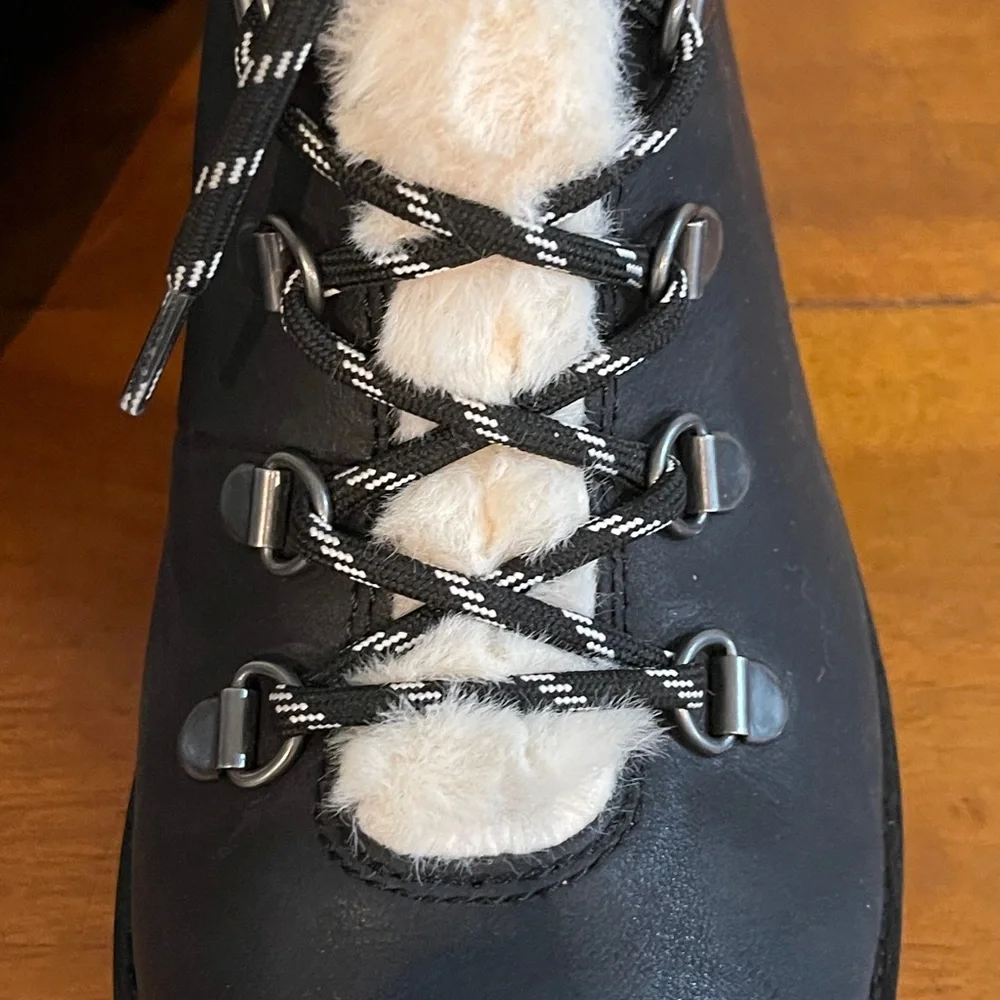 Patricia Nash Black Tie Luigi Boots with Faux Fur NWOT - Picture 3 of 11